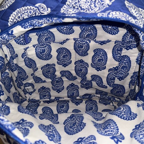 Vera Bradley Bancroft Backpack in Iconic Paisley Deep Ultramarine NWT - Picture 9 of 10